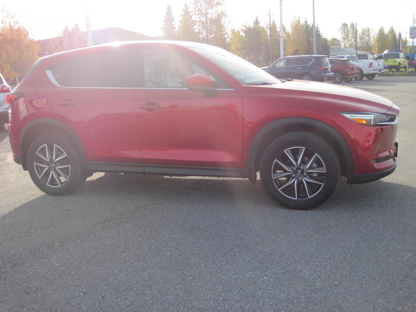 2018 red /black Mazda CX-5 Grand Touring AWD (JM3KFBDM6J0) with an 2.5L L4 DOHC 16V engine, 6A transmission, located at 9530 Old Seward Highway, Anchorage, AK, 99515, (907) 349-3343, 61.134140, -149.865570 - Low Miles on this Mazda CX-5 Grand Touring AWD Loaded , come take a test drive - Photo#2