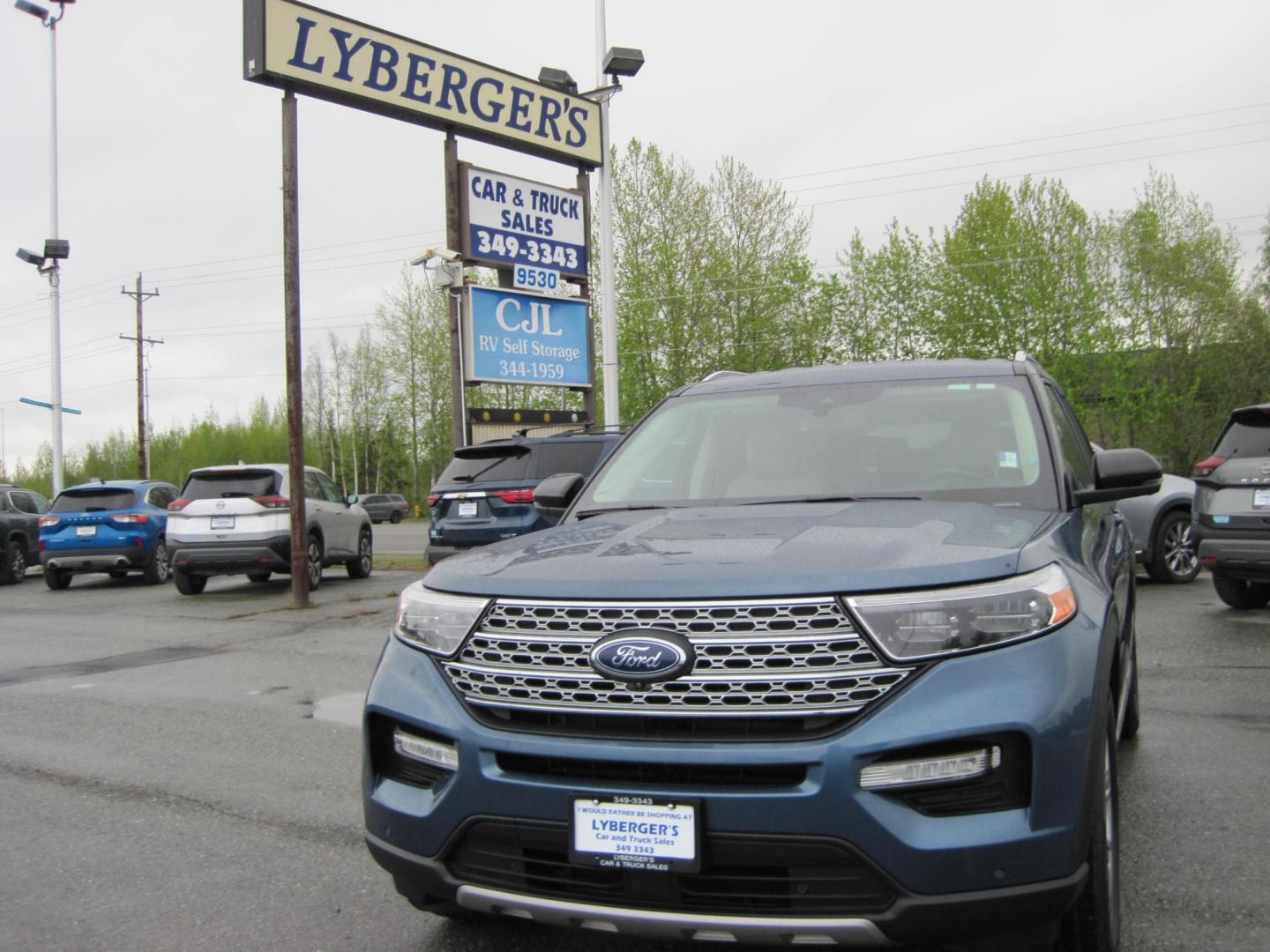 2020 blue Ford Explorer Limited AWD (1FMSK8FH4LG) with an 2.3L L4 DOHC 16V engine, 10A transmission, located at 9530 Old Seward Highway, Anchorage, AK, 99515, (907) 349-3343, 61.134140, -149.865570 - Nice Ford Explorer Limited come take a test drive - Photo#0