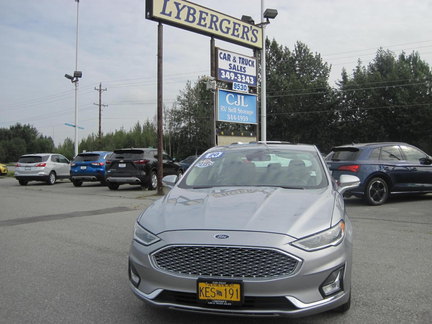 2020 silver Ford Fusion Titanium AWD (3FA6P0D9XLR) with an 2.0L L4 DOHC 16V engine, 6A transmission, located at 9530 Old Seward Highway, Anchorage, AK, 99515, (907) 349-3343, 61.134140, -149.865570 - Loaded Ford Fusion Titanium AWD come take a test drive - Photo#1