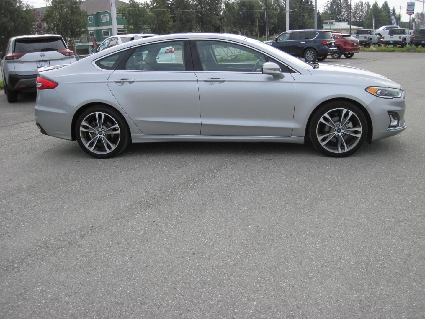 2020 silver Ford Fusion Titanium AWD (3FA6P0D9XLR) with an 2.0L L4 DOHC 16V engine, 6A transmission, located at 9530 Old Seward Highway, Anchorage, AK, 99515, (907) 349-3343, 61.134140, -149.865570 - Loaded Ford Fusion Titanium AWD come take a test drive - Photo#2