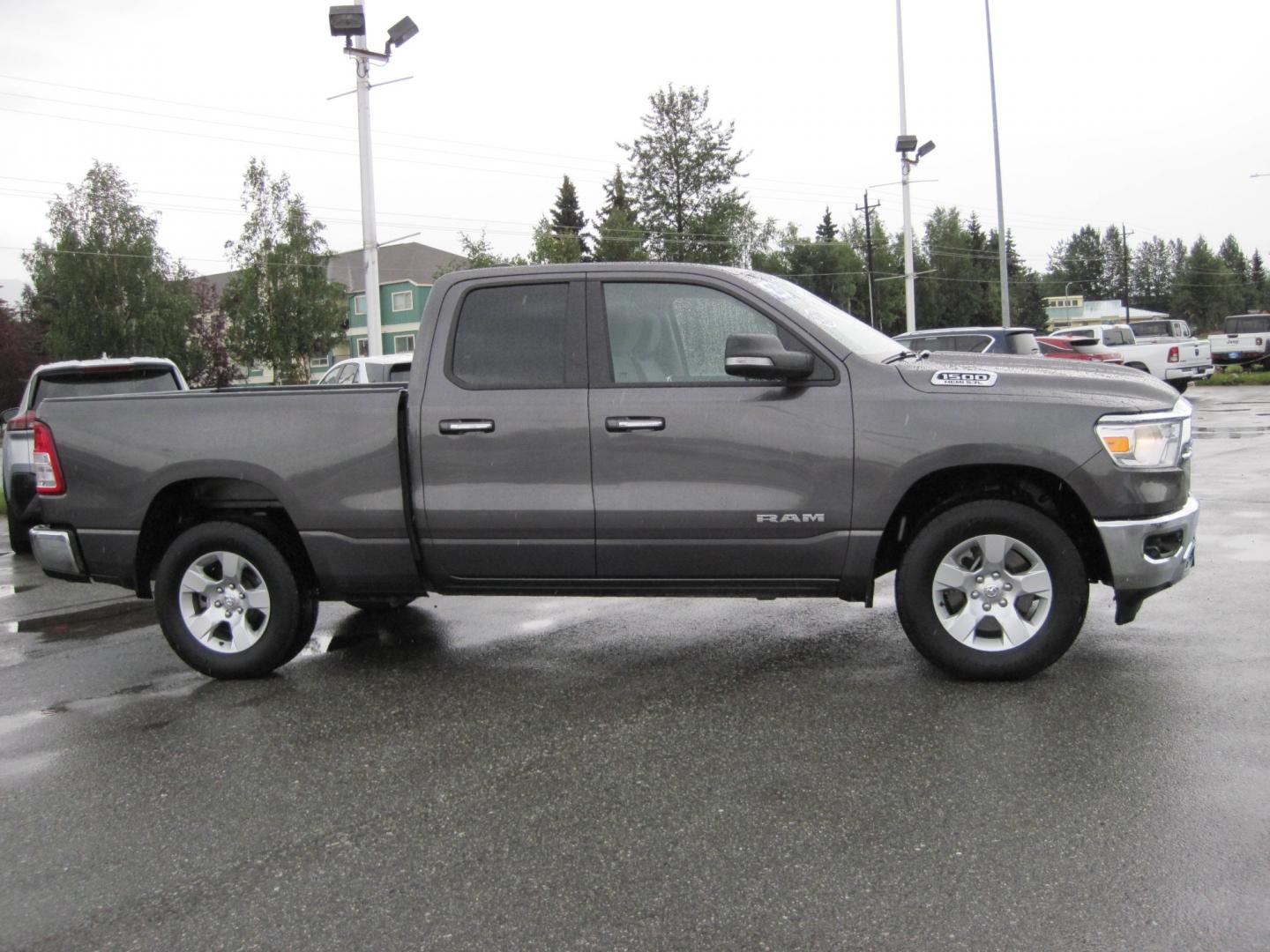 2020 gray /black RAM 1500 Big Horn Quad Cab 4WD (1C6SRFBT5LN) with an 3.6L V6 FFV engine, 8A transmission, located at 9530 Old Seward Highway, Anchorage, AK, 99515, (907) 349-3343, 61.134140, -149.865570 - Nice Ram 1500 Bighorn, Heated steering wheel , heated seats, come take a test drive. - Photo#2