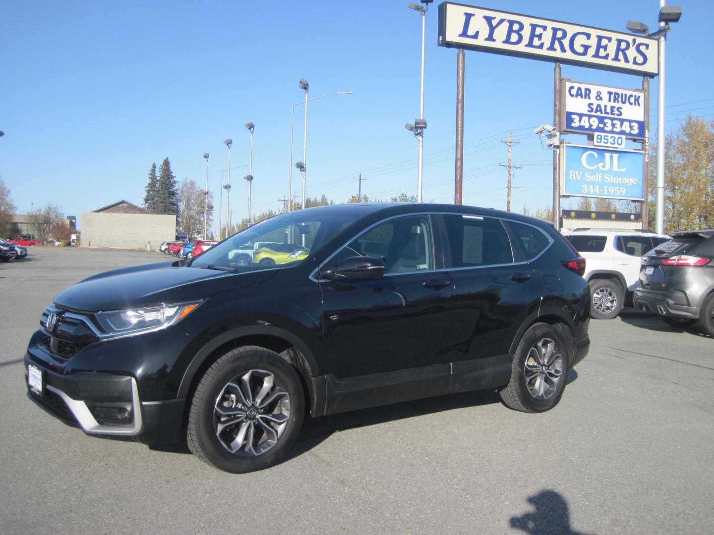 2022 black /black Honda CR-V EX AWD (5J6RW2H52NA) with an 1.5L L4 16V DOHC TURBO engine, CVT transmission, located at 9530 Old Seward Highway, Anchorage, AK, 99515, (907) 349-3343, 61.134140, -149.865570 - Nice Honda CR-V EX AWD come take a test drive - Photo#0