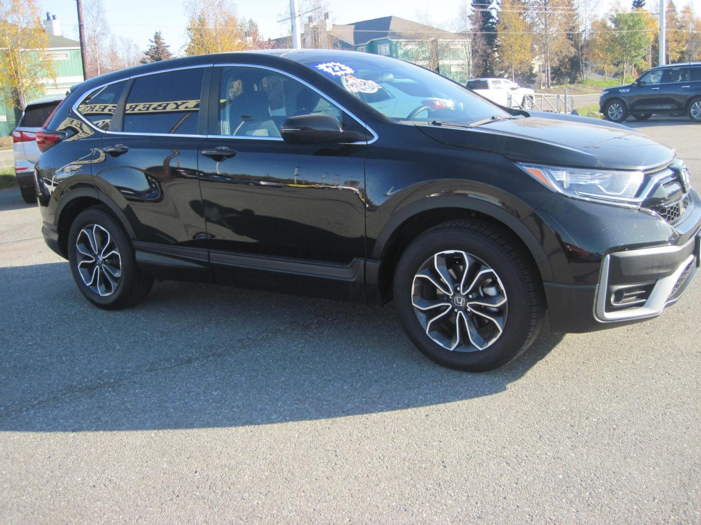 2022 black /black Honda CR-V EX AWD (5J6RW2H52NA) with an 1.5L L4 16V DOHC TURBO engine, CVT transmission, located at 9530 Old Seward Highway, Anchorage, AK, 99515, (907) 349-3343, 61.134140, -149.865570 - Nice Honda CR-V EX AWD come take a test drive - Photo#2