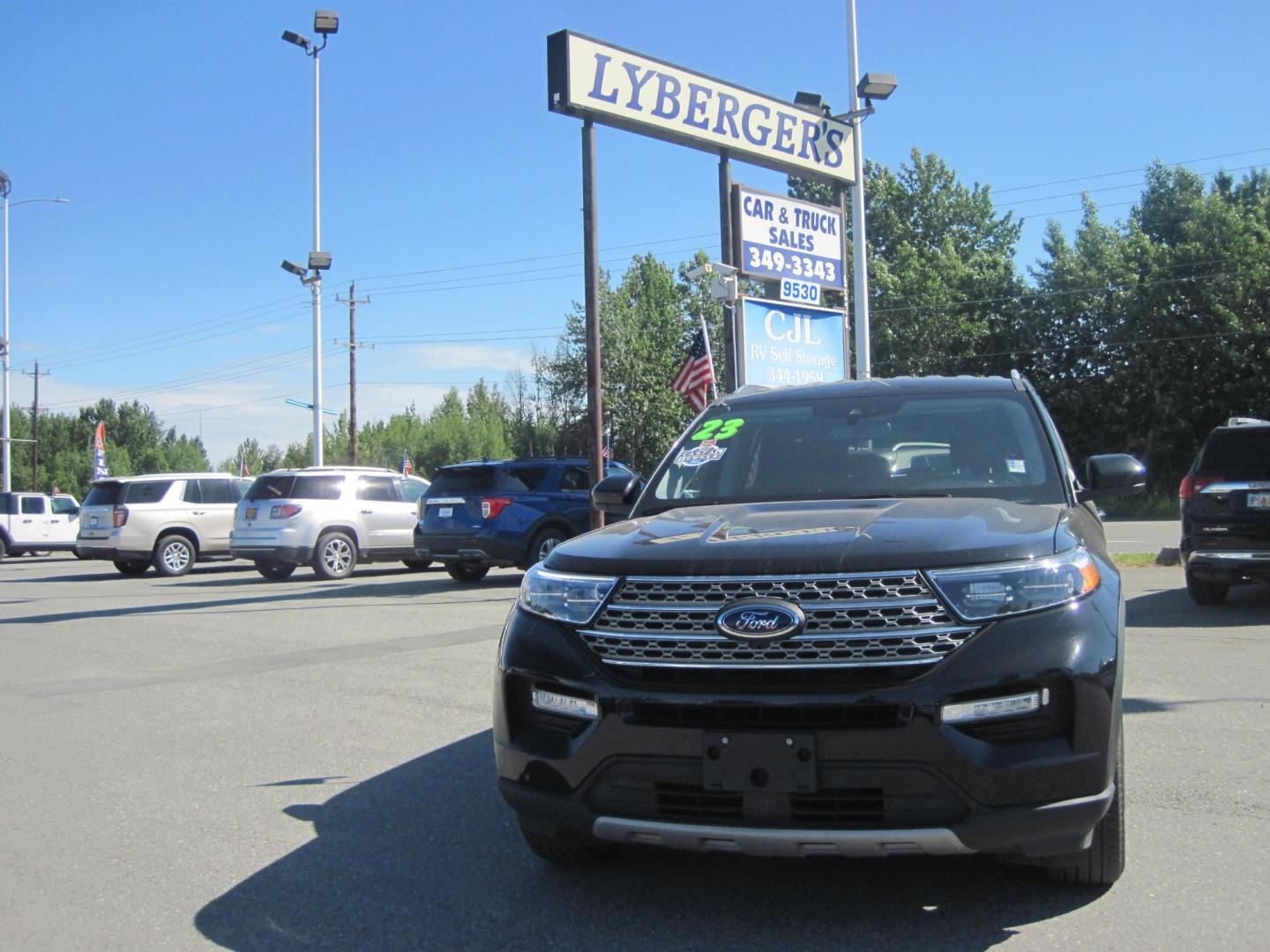 2023 black /black Ford Explorer Limited AWD (1FMSK8FH4PG) with an 2.3L L4 DOHC 16V engine, 10A transmission, located at 9530 Old Seward Highway, Anchorage, AK, 99515, (907) 349-3343, 61.134140, -149.865570 - Photo#1