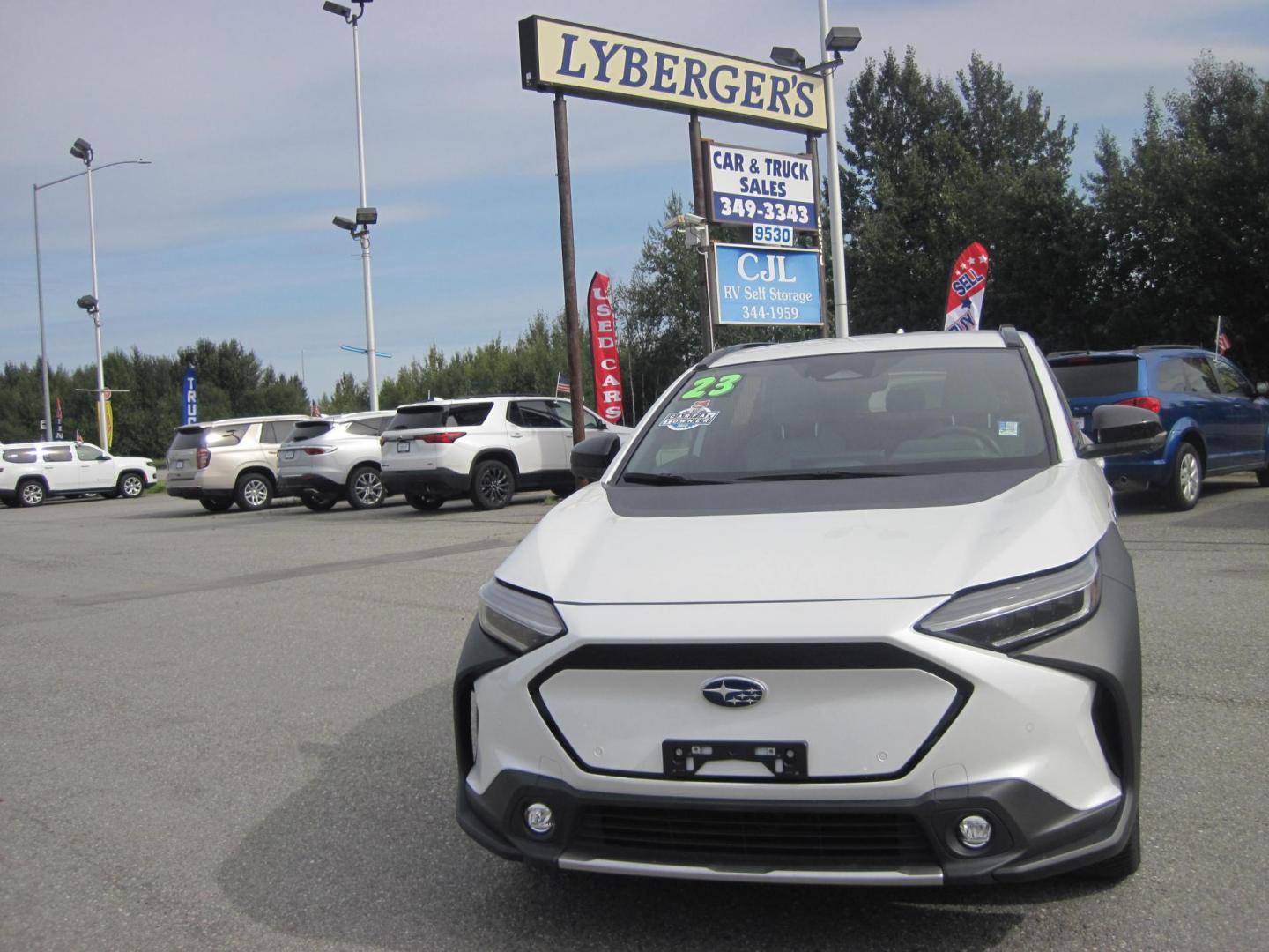 2023 white /black Subaru Solterra Limited AWD (JTMABABA7PA) , automatic transmission, located at 9530 Old Seward Highway, Anchorage, AK, 99515, (907) 349-3343, 61.134140, -149.865570 - Nice Subaru Solterra Limited Electric Vehicle come take a test drive - Photo#1