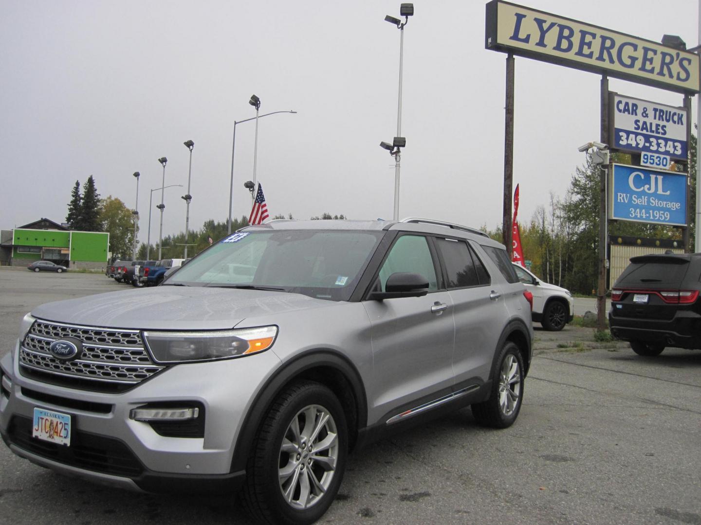 2021 silver /black Ford Explorer Limited AWD (1FMSK8FH5MG) with an 2.3L L4 DOHC 16V engine, 10A transmission, located at 9530 Old Seward Highway, Anchorage, AK, 99515, (907) 349-3343, 61.134140, -149.865570 - Nice Ford Explorer Limited come take a test drive - Photo#0