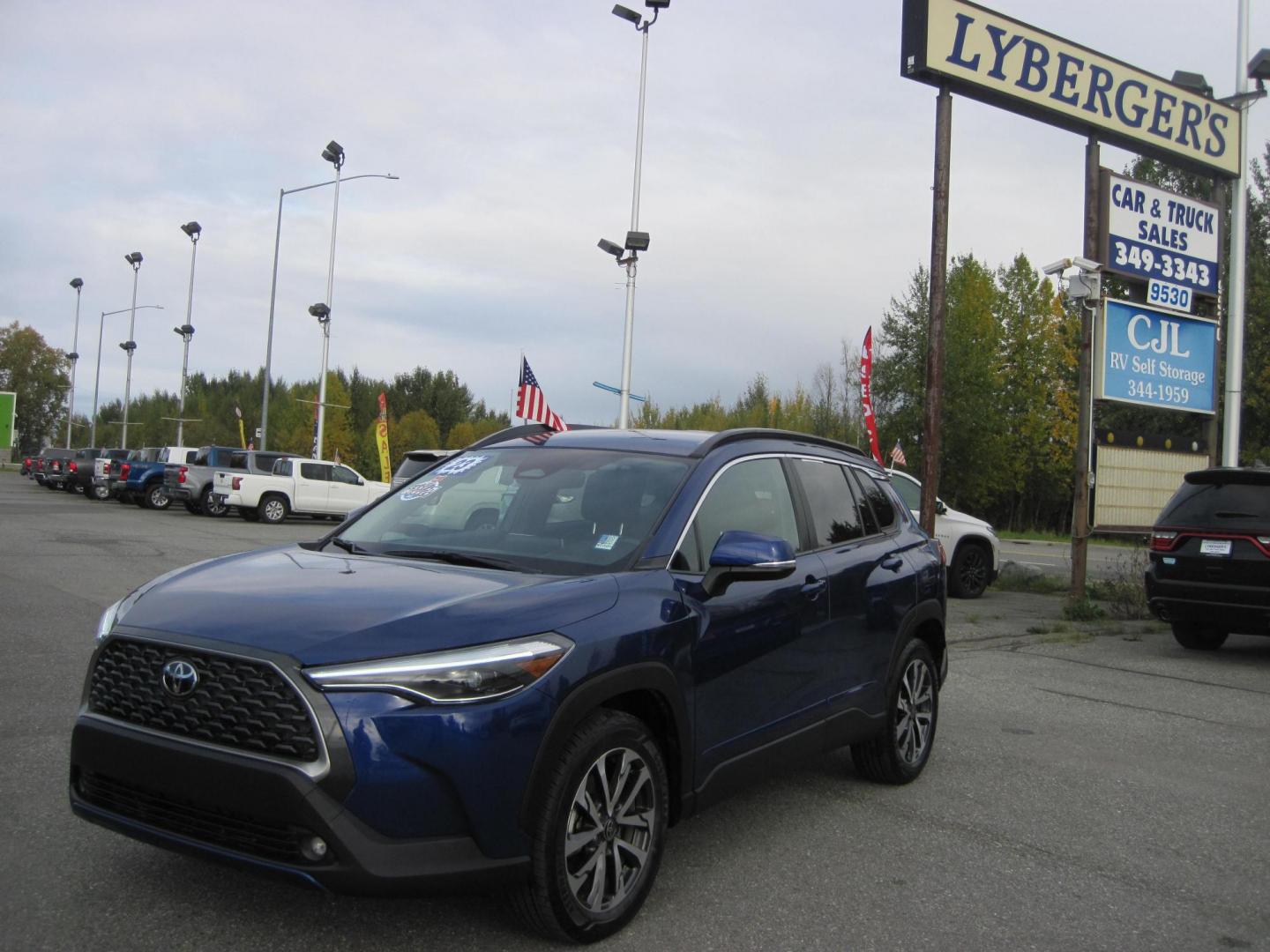 2023 blue /black Toyota Corolla Cross XLE AWD (7MUEAABG3PV) with an 2.0L L4 DOHC 16V engine, CVT transmission, located at 9530 Old Seward Highway, Anchorage, AK, 99515, (907) 349-3343, 61.134140, -149.865570 - Nice Toyota Corolla Cross XLE AWD come take a test drive - Photo#0