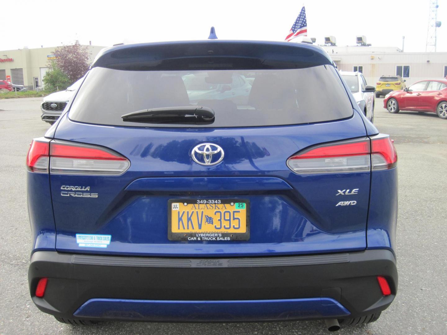 2023 blue /black Toyota Corolla Cross XLE AWD (7MUEAABG3PV) with an 2.0L L4 DOHC 16V engine, CVT transmission, located at 9530 Old Seward Highway, Anchorage, AK, 99515, (907) 349-3343, 61.134140, -149.865570 - Nice Toyota Corolla Cross XLE AWD come take a test drive - Photo#3