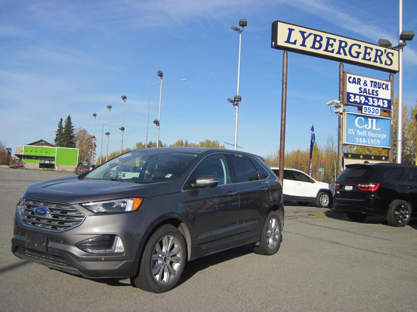 2023 gray /black Ford Edge Titanium (2FMPK4K99PB) with an 2.0L L4 DOHC 16V engine, 6A transmission, located at 9530 Old Seward Highway, Anchorage, AK, 99515, (907) 349-3343, 61.134140, -149.865570 - Nice Ford Edge Titanium AWD come take a test dirve. - Photo#0