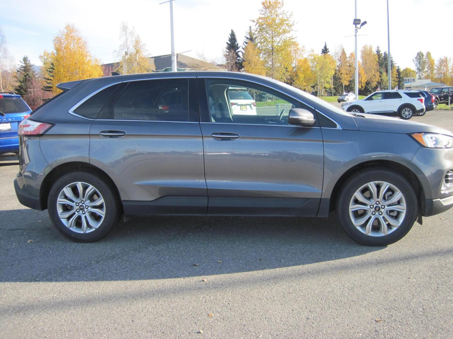 2023 gray /black Ford Edge Titanium (2FMPK4K99PB) with an 2.0L L4 DOHC 16V engine, 6A transmission, located at 9530 Old Seward Highway, Anchorage, AK, 99515, (907) 349-3343, 61.134140, -149.865570 - Nice Ford Edge Titanium AWD come take a test dirve. - Photo#2